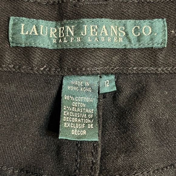 Lauren Jeans Co Embroidered High-Waisted Flared Bootcut Jeans, Black |12 - Picture 12 of 14